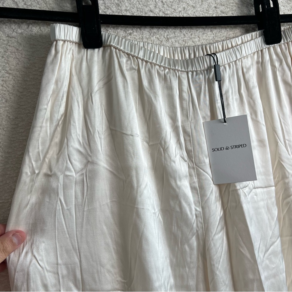 Solid & Striped NWT Women’s Monaco Satin Pant Brule Pants Size Medium - Picture 6 of 11